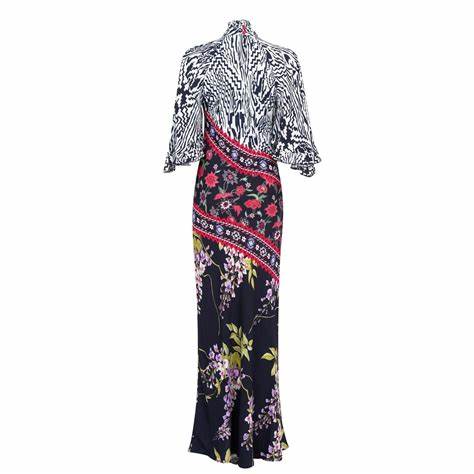 CREPE VISCOSE BIAS CUT MAXI DRESS