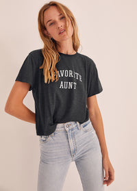 Favorite Aunt Cropped Collegiate Tee