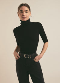 "The Ribbed Turtleneck" Tops