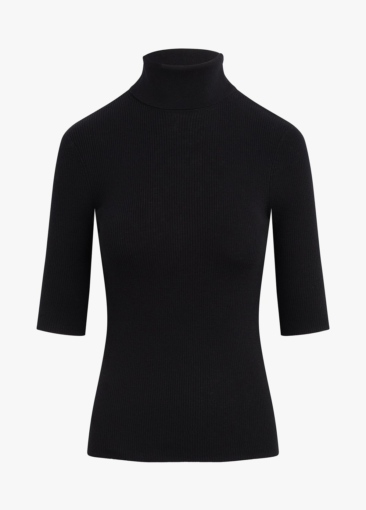 "The Ribbed Turtleneck" Tops