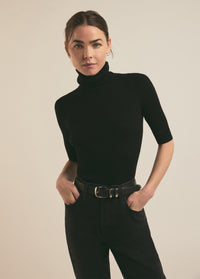 "The Ribbed Turtleneck" Tops