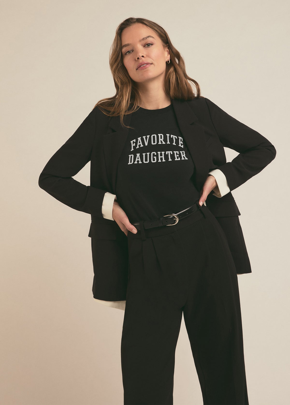 Favorite Daughter Cropped Collegiate Tee