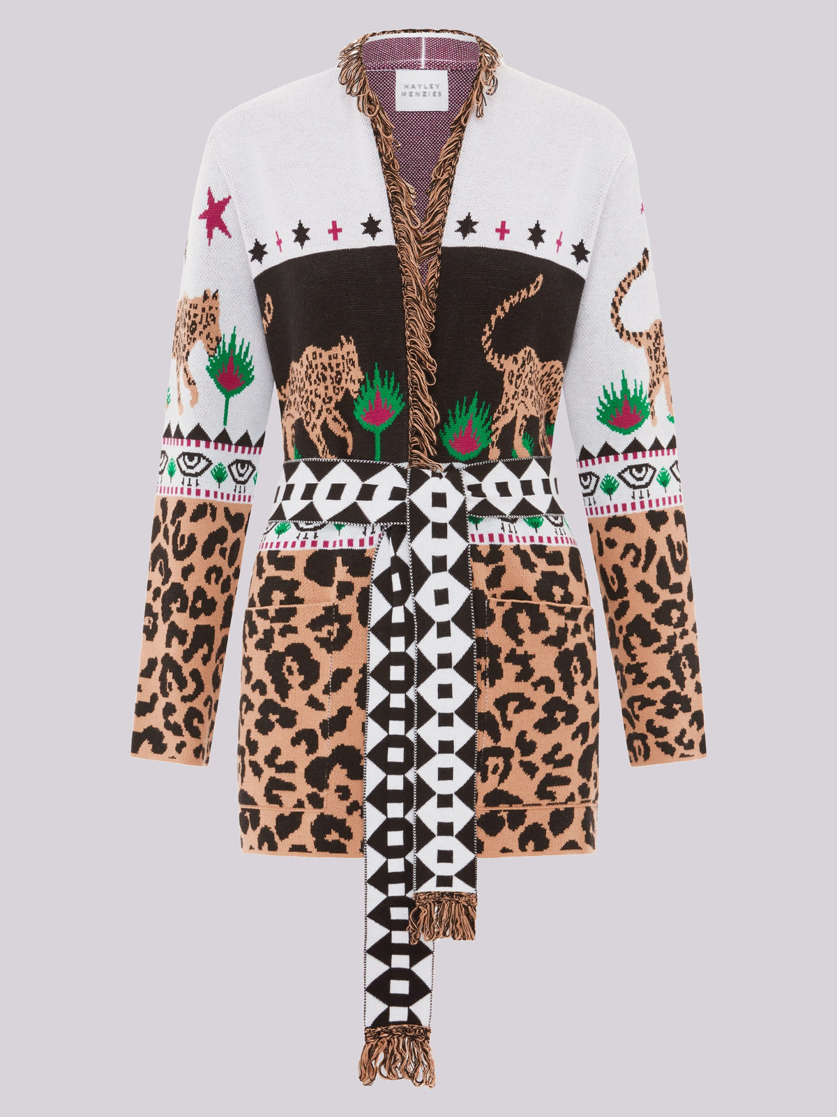 Leopardess Cotton Jacquard Cardigan