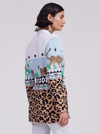 "Leopardess Cotton Jacquard" jaka