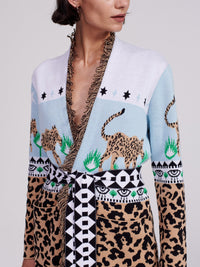 Leopardess Cotton Jacquard Cardigan