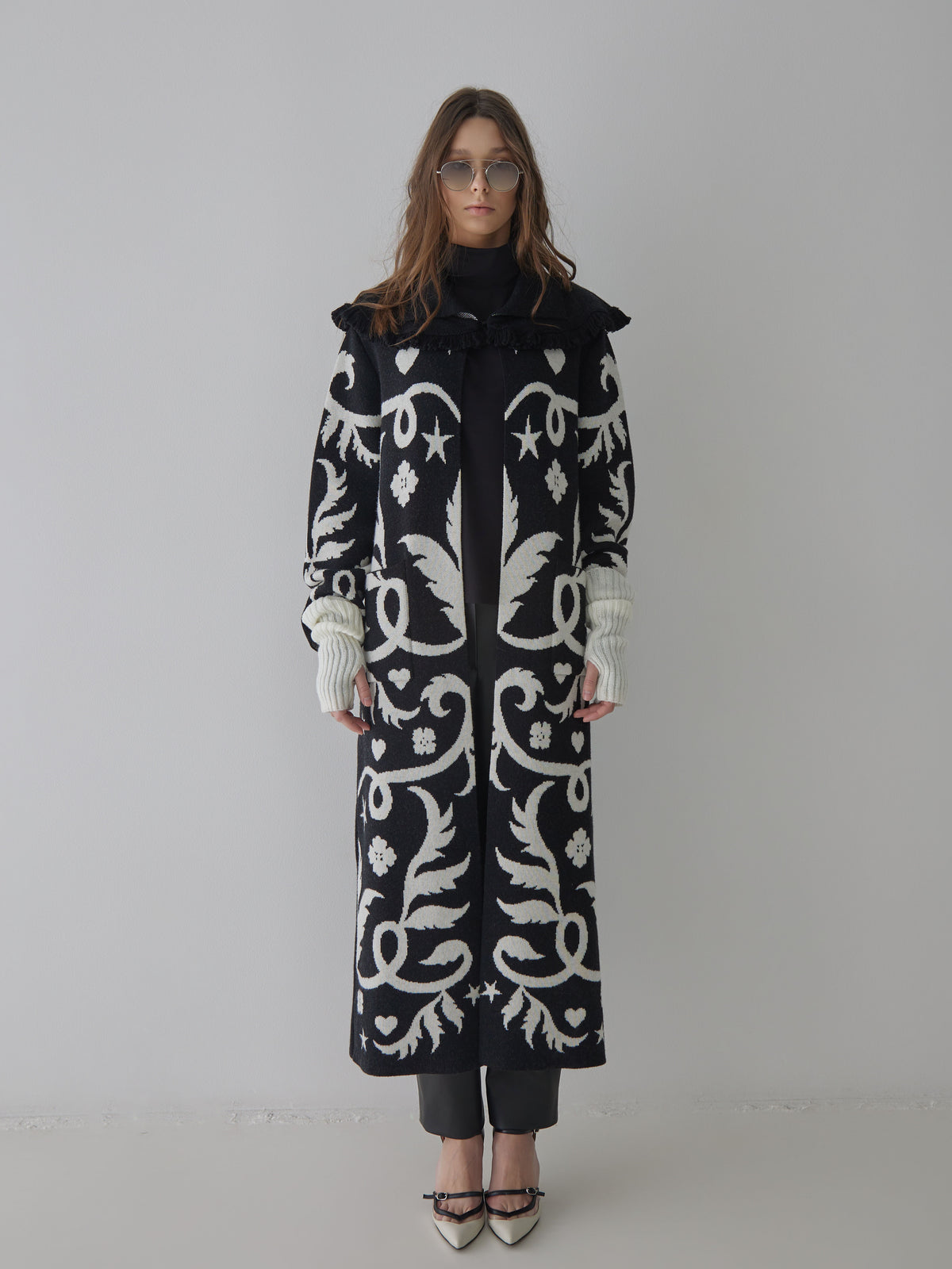 Belle Starr Merino Jacquard Coat