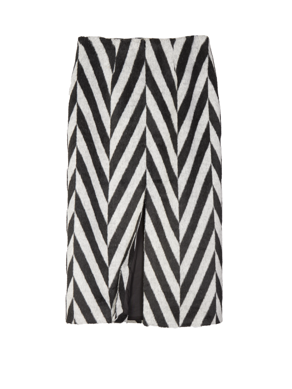 Anna Striped Pencil Skirt