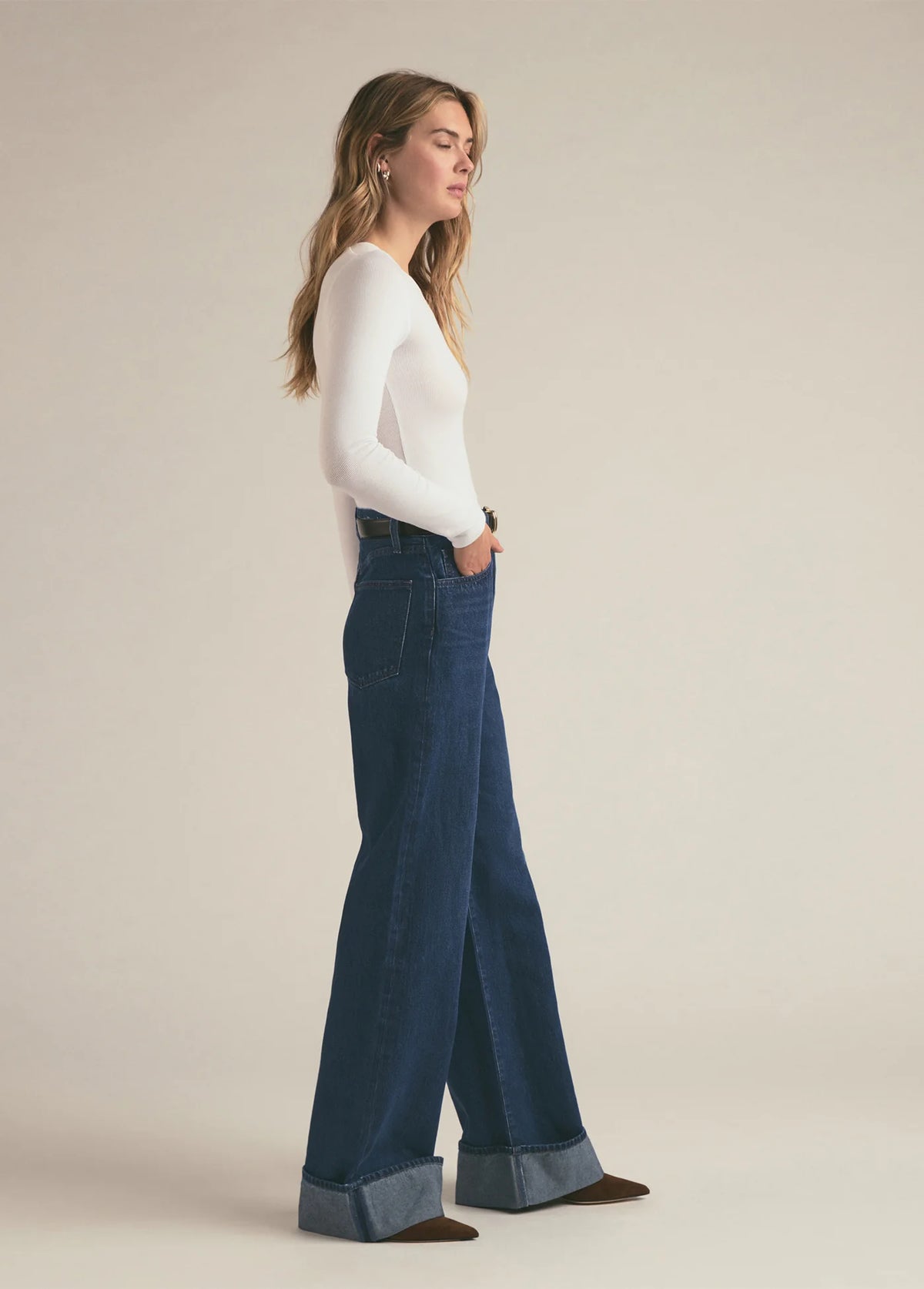 The Masha Super High Rise Cuffed Wide Leg